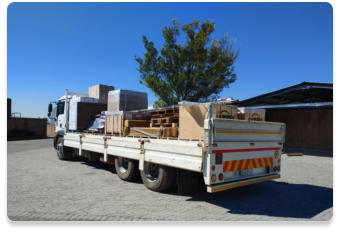 truck loaded for Zimbabwe