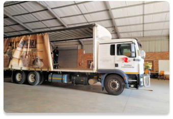 Phoenix Consolidated truck in warehouse